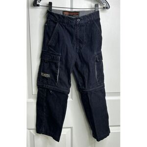 Vintage 90s / Y2K One Tough Brand OTB Boys 8 Corduroy Cargo Pants Zip Off Flaws*